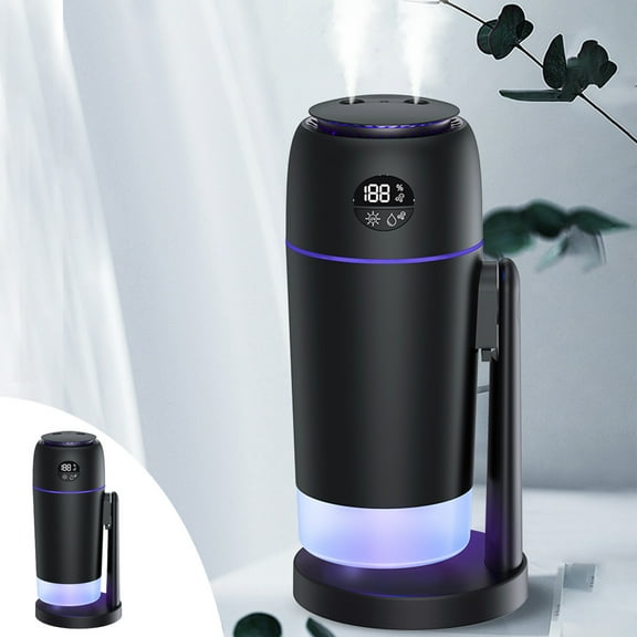 Uandlove Humidifier Large Room Double-spray Humidifier For Bedroom Rotatable Humidifier With Bracket Humidifier For Indoor Office Car Desk Double-spray Portable Humidifier Black