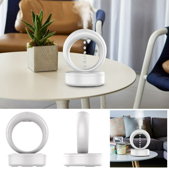 Uandlove Humidifier Large Room Humidifier Black Technology Household Water Droplets Counter Current Desktop Night Light Office Bedroom