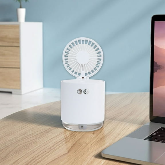 Uandlove Humidifier Large Room Portable Electric Fan Rechargeable Water C-ooling Ecologically Friendly Cooler Spray Humidifier With USB For Dorm Office Desktop