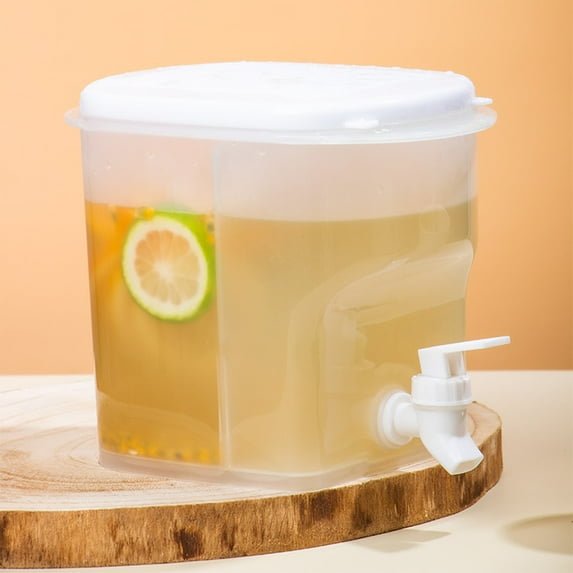 Uandlove Large Capacity 3.5L Beverage Dispenser with Spigot, Leakproof Plastic Drink Dispenser for Parties, BPA-Free Juice Container for Iced Tea & Lemonade
