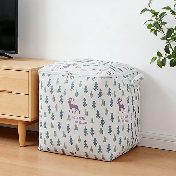 Uandlove Large Storage Bags with Zippers, 100L Heavy Duty Foldable Storage Bins for Moving, Clothes & Blankets