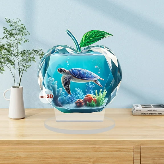 Uandlove Mdesign Flat Acrylic Desk Decor, Modern Minimalist Bedroom Table Decorations, Cute Home Office Shelf Accessories, Housewarming Gift for Women