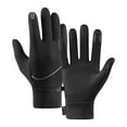 thumbnail image 1 of Uandlove Men's Winter Gloves Touchscreen Fleece Lined - Windproof Water Resistant Anti-Slip Synthetic Leather Full Finger Gloves with Adjustable Wrist, Size M, Black, 1 of 8