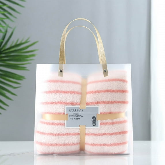 Uandlove Pink Bath Towels Large Clearance Striped Beach Towels Oversized Cotton Thick Absorbent Baby Bath Towels 30x60