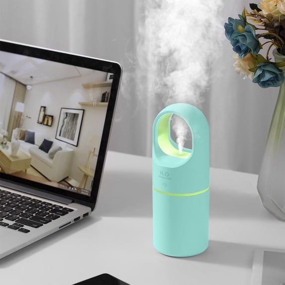 Uandlove Small Humidifiers for Bedroom USB Humidifier With Colorful Ambient Lighting Quiet Cool Mist Humidifier For Bedroom And Office Plants Easy To Clean Green