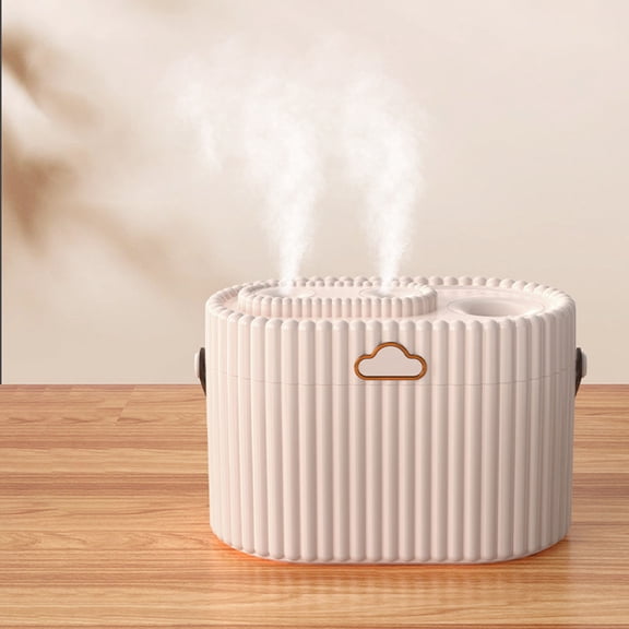 Uandlove Small Humidifiers for Bedroom 2024 New Humidifier USB Charging Home Desktop 2L Large Capacity Spray Purification And Moisturizing Beige
