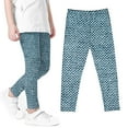 thumbnail image 1 of Uandlove Spring Summer Girls Printed Pants, High Waist Stretchy Soft Tights Kids Leggings For School Wearing Blue 7T, 1 of 4