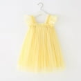 thumbnail image 1 of Uandlove Toddler Kids Baby Girls Cute Summer Mesh Multicolour Dress, Cute Printed Suspenders Skirt Yellow 3-4T, 1 of 6