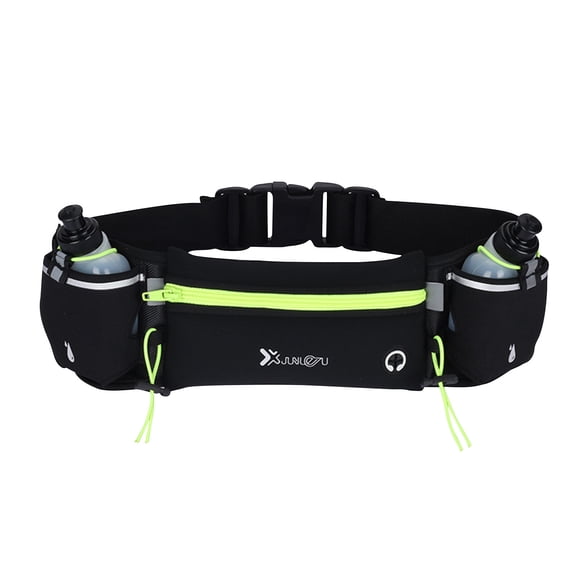 Uandlove Water-Resistant Fanny Pack with Bottle Holder - Reflective, Adjustable Waist, Fits All Phones, Unisex