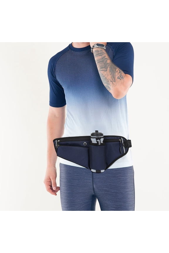 Waterproof Running Waist Pack - Lightweight Unisex with Water Bottle Holder & Phone Pouch, Durable Cloth for Outdoor Running, Jogging & Marathon