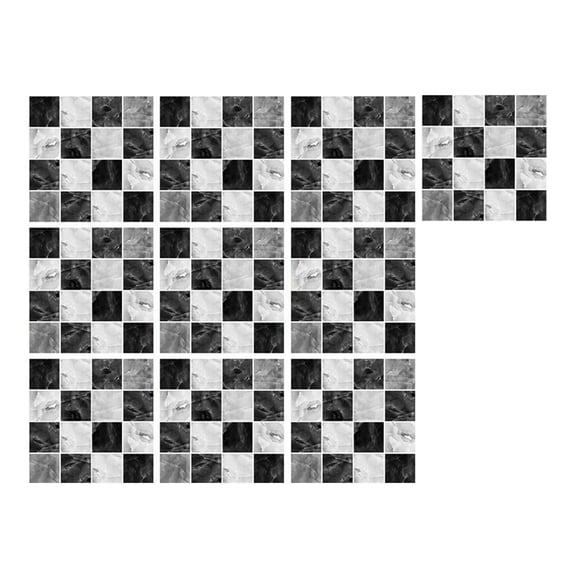 Uanit 10 Pcs Heavy-Duty Peel and Stick Backsplash Checkered 3.94" Kitchen 3D Adhesive Peel Stick Tile Waterproof Backsplash Renter Wall Tile for Bathroom Fireplace
