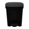 thumbnail image 1 of Uanit 10l Foot Pedal Gallon Trash Can Plastic Stepped Kitchen Trash Can Black Compost Bathroom Trash Can Trash Can Kitchen Trash Can, 1 of 8