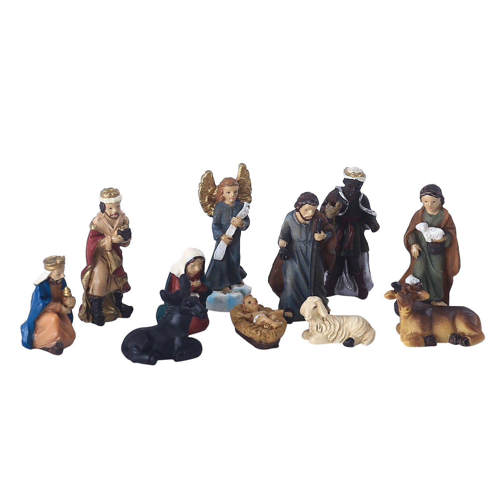 Christmas Handmade Religious Nativity Set with Manger main image 1