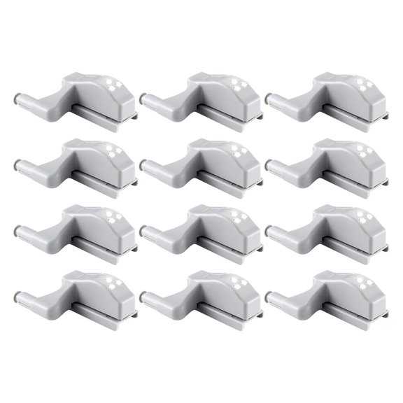 Uanit 12PCS LED Motion Sensor Light Under Counter Lighting Kitchen Night Lights Operated Light for Wardrobe,Closets,Cabinet,Cupboard Kitchen Living Room Bedroom (No Battery)
