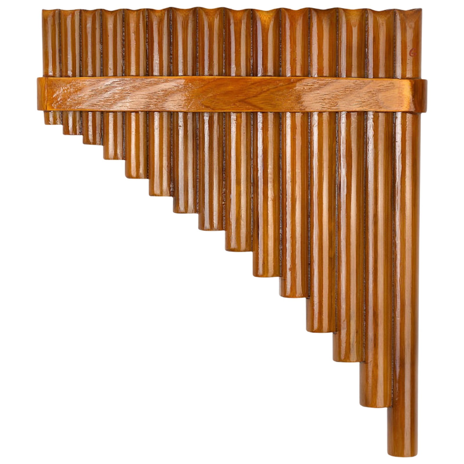 Uanit 15-Pipe G Key Pan Flute Instrument with Secure Binding Rings, Traditional Folk Wind Instrument for Enchanting Melodies, Ready to Play for Beginners & Professional Musicians