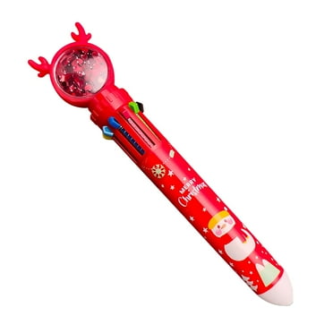 Uanit 2Pc Christmas 10 Color Pens Pen 1Ml 10Color Marker Multifunction Christmas Type Ballpoint & Stationery