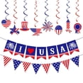 thumbnail image 1 of Uanit 4 Of July Decorations Flag Banner Party Scene Fourth Themed Independence Supplies Decor Day American Decoration & Hangs, 1 of 1