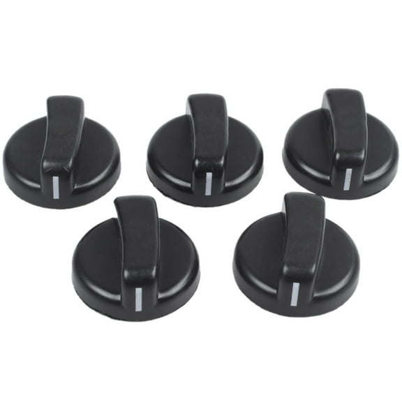 Uanit 5 Pack Control Knobs Replacement for Oven, Stove, And Range - Versatile and Wide Application for Various Models (Black)