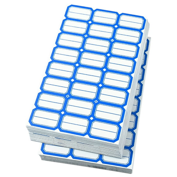 Uanit 50 Pack Blank White Labels Stickers to Write On, Stick on Adhesive Sticky Label Name Badges, Multi-purpose Name Tags, Gift Tags, And More, Home, School and Office Supplies