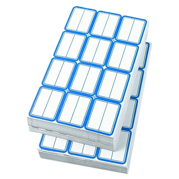 Uanit 50 Pack Blank White Labels Stickers to Write On, Stick on Adhesive Sticky Label Name Badges, Multi-purpose Name Tags, Gift Tags, And More, Home, School and Office Supplies