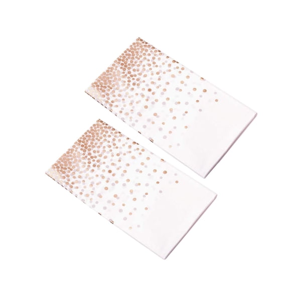 Uanit 54x108in Plastic Tablecloth with Gold Polka Dot Printing Pvc Disposable for Barbecue Party Wedding Table Tablecloths Cover Kitchen,dining & Bar