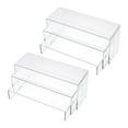 thumbnail image 1 of Uanit 6Pc Acrylic Display Rack Storage Clear Stands Shelf for 6Pcs Multi Layer Home Textile Storage, 1 of 3