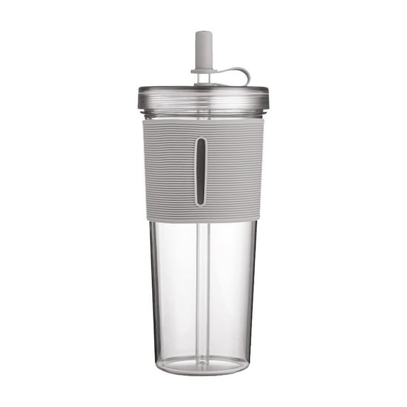 Uanit Acrylic Travel Tumbler with Lid and Premium Insulated Double Wall Plastic Reusable Cups Clear/ High Temperature Resistance