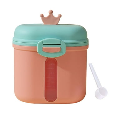 Uanit Baby Formula Dispenser, Portable Milk Powder Dispenser Container with Carry Handle and Scoop for Travel Outdoor Activities with Baby Infant 12.7oz