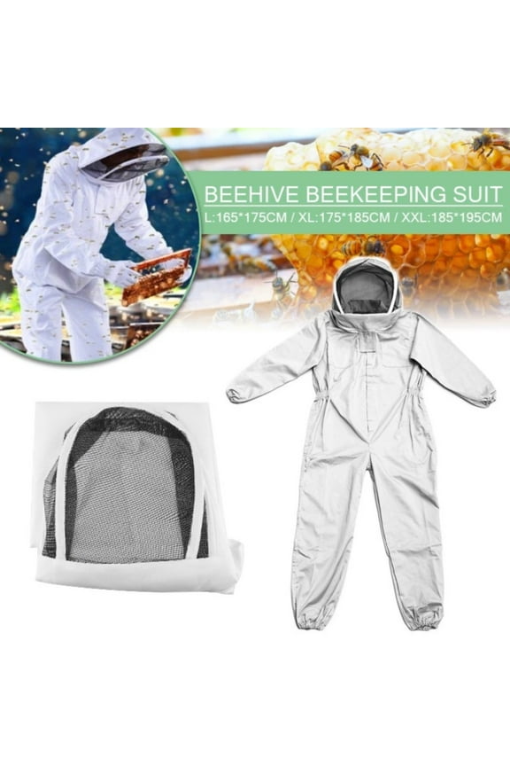 Beekeeping Protective Suit Clearance Full Body Sting Resistant Suit with Breathable Cotton Material and Ventilated Hood Mellifera Beekeeper Suit Comfortable Coverall for Apiary