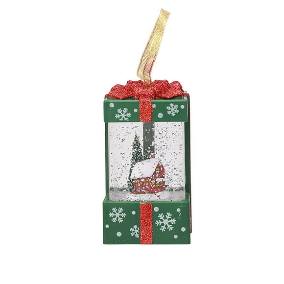 Uanit Christmas Water Lantern Decoration Snow with Music Battery Powered Lighting Rotating Flash Home Decor Snowman 5Ml