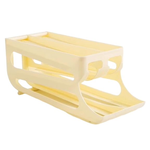 Uanit Clear Egg Holder for Fridge, Auto Rolling Egg Dispenser for Eggs 60 Count, FIFO Design, Space-Saving Egg Roller, Organizer, Container, Storage for Refrigerator & Kitchen Countertop