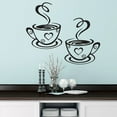 thumbnail image 1 of Uanit Coffee Love Wall Sticker Cafe Cups Vinyl Decals Pub Home Kitchen Art Stickers Decor Wall Decals Peel and Stick Wall Stickers Decor Bedroom Living Room Home Decoration, 1 of 5