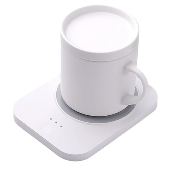 Uanit Coffee Mug Warmer Clearance 2-in-1 Auto Shut Off Cup Heater with Wireless Charging Desk Beverage Warmer for Coffee Milk Tea Cocoa Portable Tempered Glass Mug Warmer for Office Home Travel Use