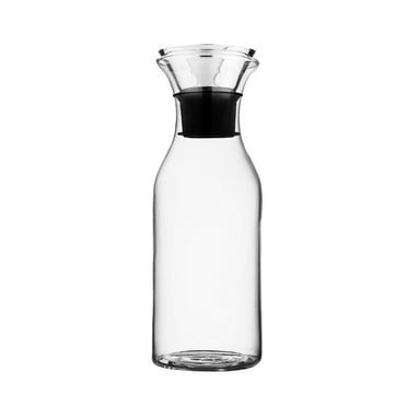 Uanit Cold Water Bottle Heat Resistant Glass Carafe With Lid Borosilicate Drip Pitcher For Hot/Cold Ice Tea and Juice Beverage