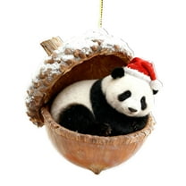 Uanit Cozy Animal Christmas Ornaments Collection with Acrylic Cute Animal Tree Designs, Rustic Nature Themed Hanging Decorations for Forest Themed Home Decor and Animal Lovers Gifts