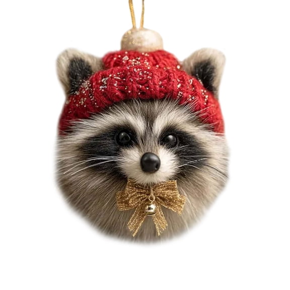 Uanit Cozy Animal Christmas Ornaments Set with Soft Texture Designs, Adorable Forest Creature Themed Tree Decorations for Creating Warm Holiday Atmosphere and Animal Lover Gift Collections
