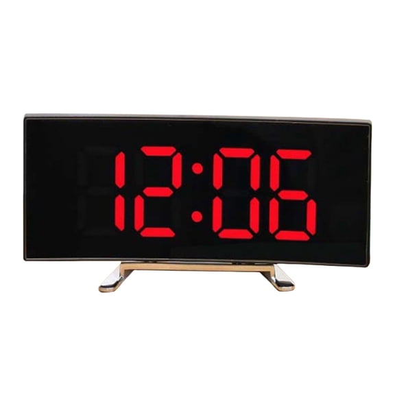 Uanit Digital Alarm Clock with Large LED Screen & Dual Brightness Settings, 12/24H Time Format with Temperature, Date Display, Night Light & Snooze Function, USB Powered with Memory Backup