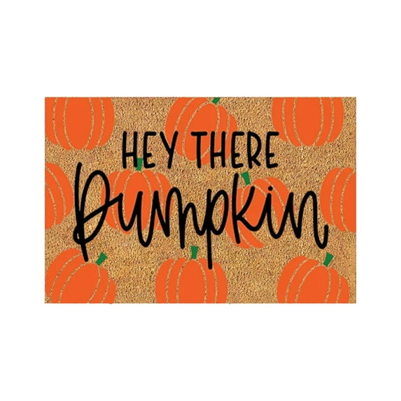 Uanit Pumpkin Welcome Doormat Fall Indoor Outdoor Entrance Home Front Porch Rugs Halloween Housewarming Greetings Gift Decoration Supplies 23.6 X 15.7 Inches