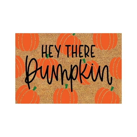 Uanit Pumpkin Welcome Doormat Fall Indoor Outdoor Entrance Home Front Porch Rugs Halloween Housewarming Greetings Gift Decoration Supplies 23.6 X 15.7 Inches
