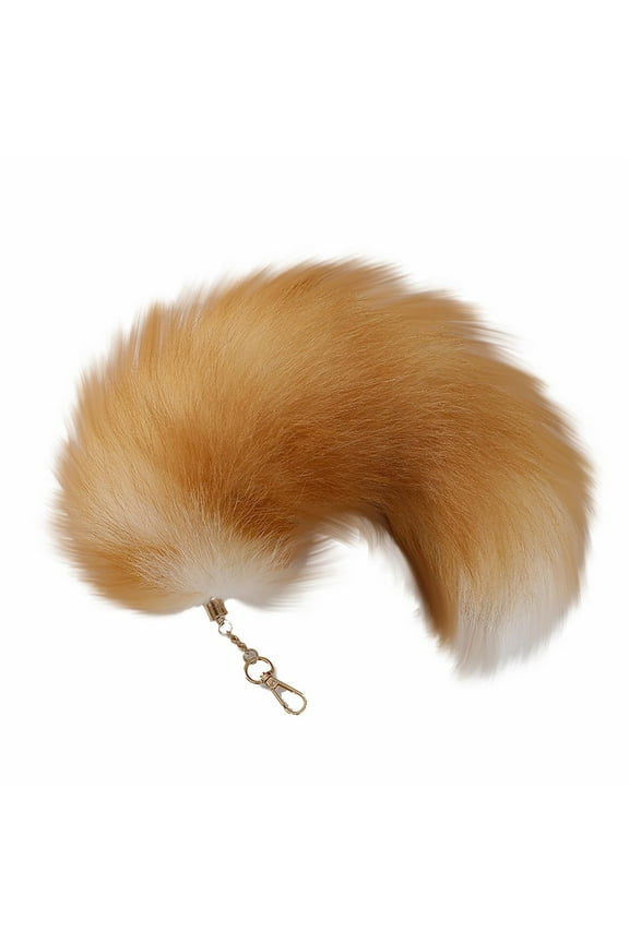 Fluffy Real Fox Furry Tail Keychain Tassel Bag Cosplay Toy Handbag Accessory Hook Pendant for Womens Accessories Toys Keyrings