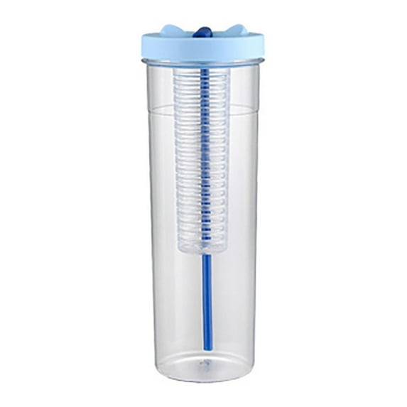 Uanit Fruit Infuser Water Bottle Clearance 800ml Leak-Proof Sports Water Cup with Built-In Filter and Full-Length Infusion Rod Lightweight PC Plastic Drinking Bottle for Travel School Gym