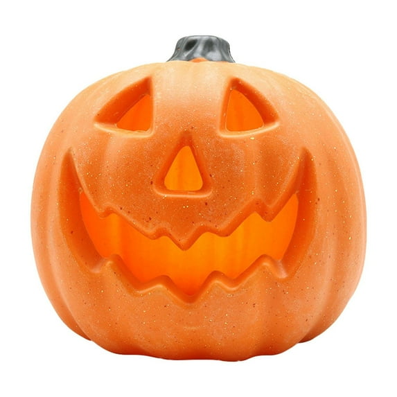 Uanit Halloween Blow Molding Hollow Pumpkin Lantern Halloween Blown Moulded Hollow Pumpkin Halloween Luminous Pumpkin Decoration Easter LED Props