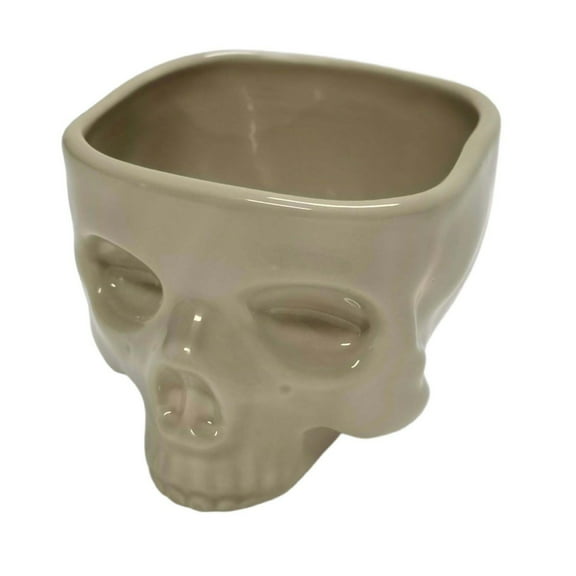 Uanit Halloween Human Skull Bowl Ceramic Human Bowl Halloween Spaghetti Bowl Portable Food Bowl Gothic Tabletop Decorations for Everyday Use and Halloween Parties