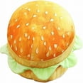 thumbnail image 1 of Uanit 16" Large 3D Simulation Hamburger Plush Throw Pillow Sofa Cushion, Funny Food Stuffed Cheeseburge Sandwich Plushie Toy Burger Plush Home Decorative Seating Cushions, 1 of 7