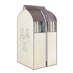 Uanit Home Textile Storage Box Hanging Clothes Bag Garment Organizer with Clear Pvc Rack Cover for Suit Coats Jackets Dress Closet Storage