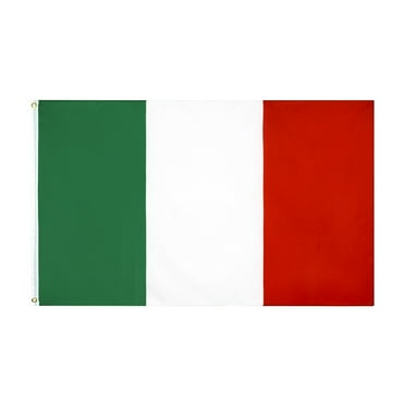 Uanit Italian flag and European Union flag EU Buttonhole Color Italy 23.5InchX35 4Inch Print-Bright Flag Brass Decoration & Hangs