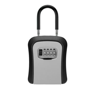 Uanit Key Lock Box Wall Mount for Keys 4 Digit Combination with Resettable Code Extra Large Lockbox Indoor Outdoor Waterproof Big Key Lock Box House Spare Keys Hide a Key