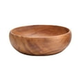 thumbnail image 1 of Uanit Large Wooden Bowl Acacia Solid 20x7.5cm Medieval Size Round Acacia Various Kitchens Dining and Bars, 1 of 5
