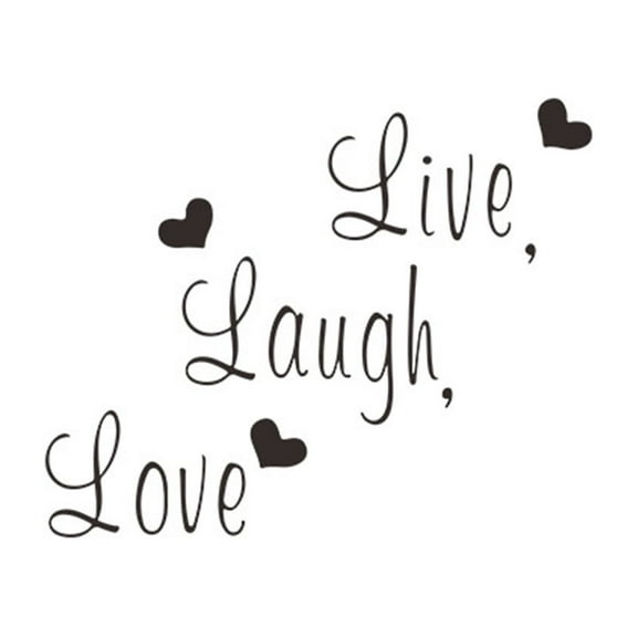 Uanit Live Laugh Love Motivational Sayings Wall Stickers Sticker After English Proverbs Disaster Home Decor Wall Decals Peel and Stick Wall Stickers Decor Bedroom Living Room Home Decoration