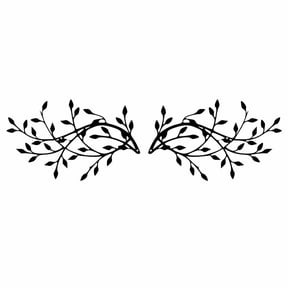 Uanit Metal Tree Leaf Wall Decor Vine Olive Branch Leaf Wall Art Black Wrought Iron Scroll Sculptures Metal Leaf Wall Scroll Branch Wall Sculptures for Living Room Indoor Outdoor Decoration